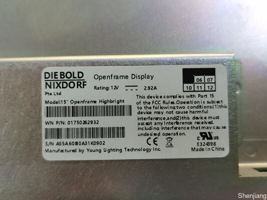 উইনকোর 1750242978 15 ইঞ্চি এলসিডি হাই ব্রাইট হাই লাইট 285 এইচবি এলসিডি বক্স এটিএম খুচরা যন্ত্রাংশ