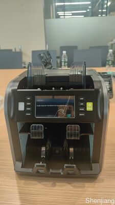 বিনামূল্যে অতিরিক্ত যন্ত্রাংশ স্মার্ট ২সিআইএস হ্যান্ডেল রিচার্জেবল ব্যাংকনোট বাছাইকারী মেশিন এসজে-৬৬৮এল ডাবল পকেট সিরিয়াল নম্বর সহ