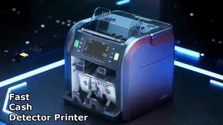 প্রিন্টার এবং আজীবন ওয়ারেন্টি সহ SJ668 পোর্টেবল মাল্টি-কারেন্সি ব্যাঙ্কনোট ডিটেক্টর